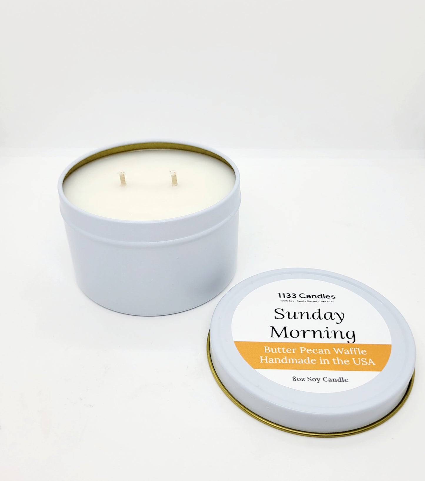 8oz Candle Butter Pecan Waffle | Sunday Morning Candle