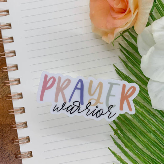 Prayer Warrior Sticker | Water Bottle Sticker | Car Sticker | Laptop Sticker