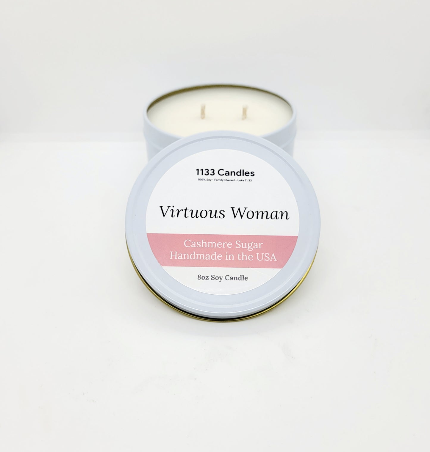 8oz Cashmere Sugar Soy Candle | Virtuous Woman Proverbs 31 Gift