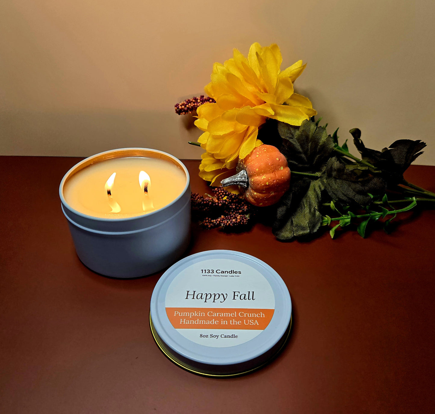 Happy Fall Candle Bundle of Three | 8oz Soy Candles | Fall Scents