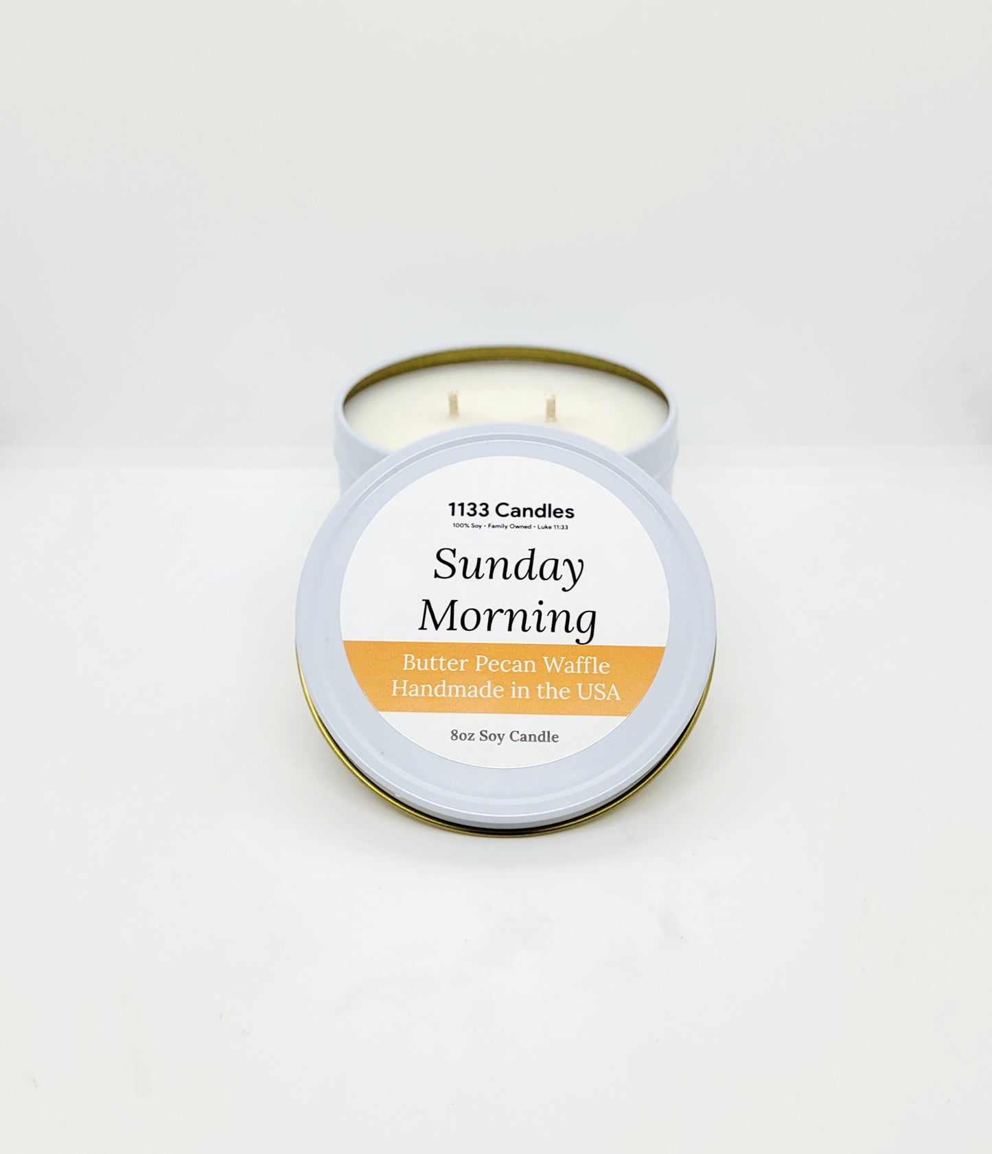 8oz Candle Butter Pecan Waffle | Sunday Morning Candle