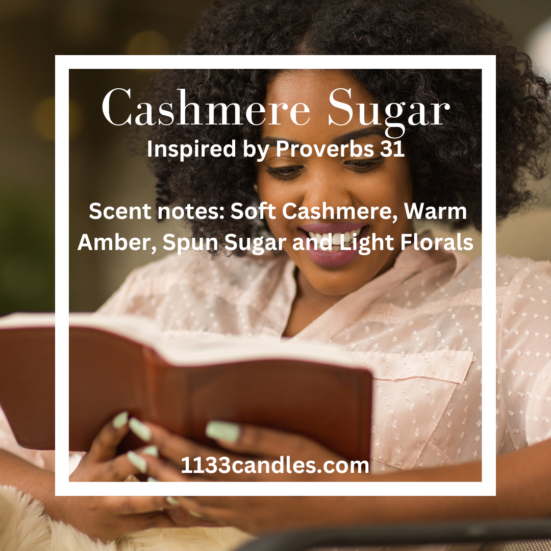 8oz Cashmere Sugar Soy Candle | Virtuous Woman Proverbs 31 Gift