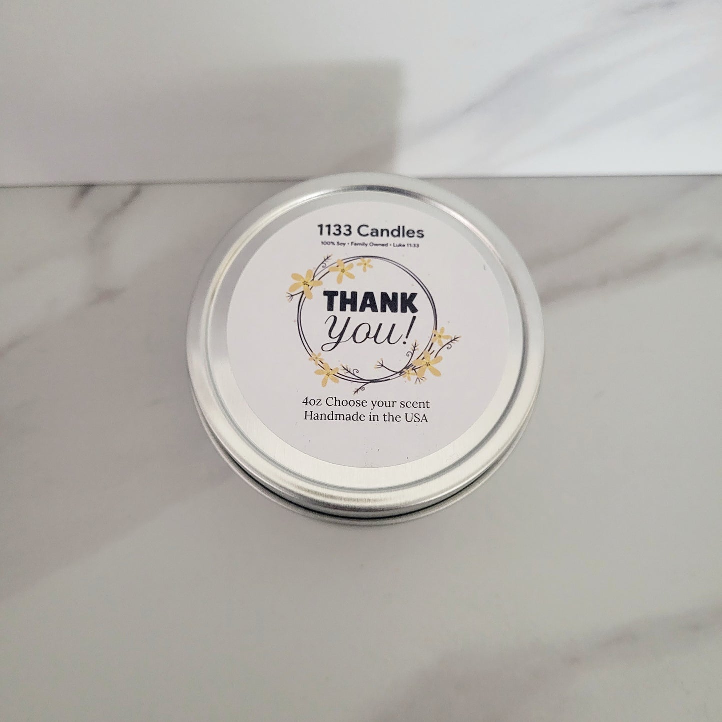 4oz Mini Candles Thank You Favors | Bulk Thank You Gifts | Set of 10