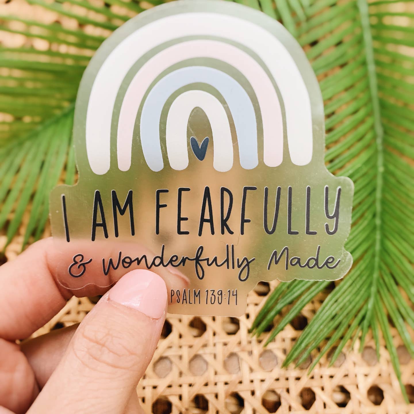 Fearfully and Wonderfully Made | Psalm 139:14 Christian Sticker | Vinyl