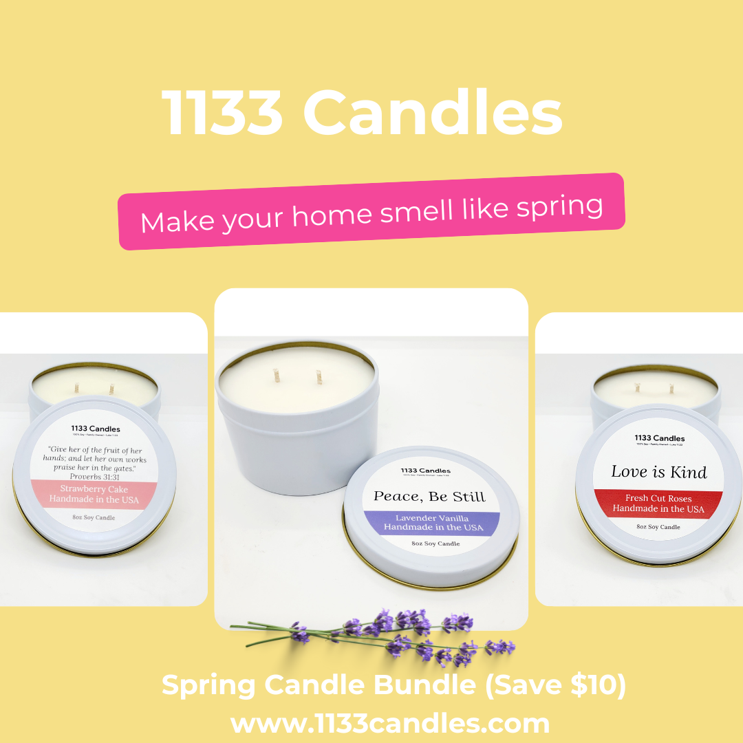 Spring Candle Bundle of Three | 8oz Soy Candles