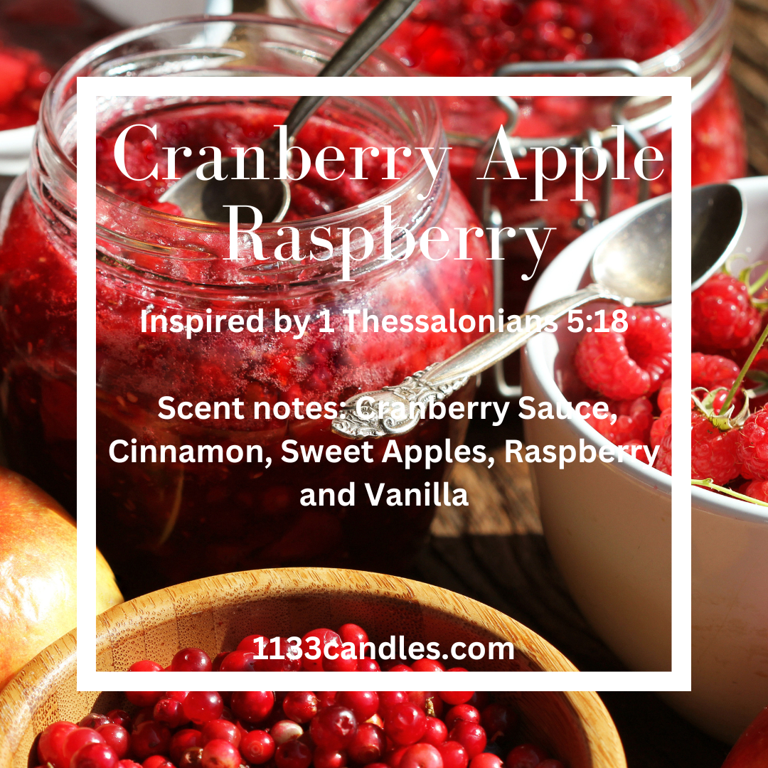 8oz Candle Cranberry Apple Raspberry | Fall Scented Candle