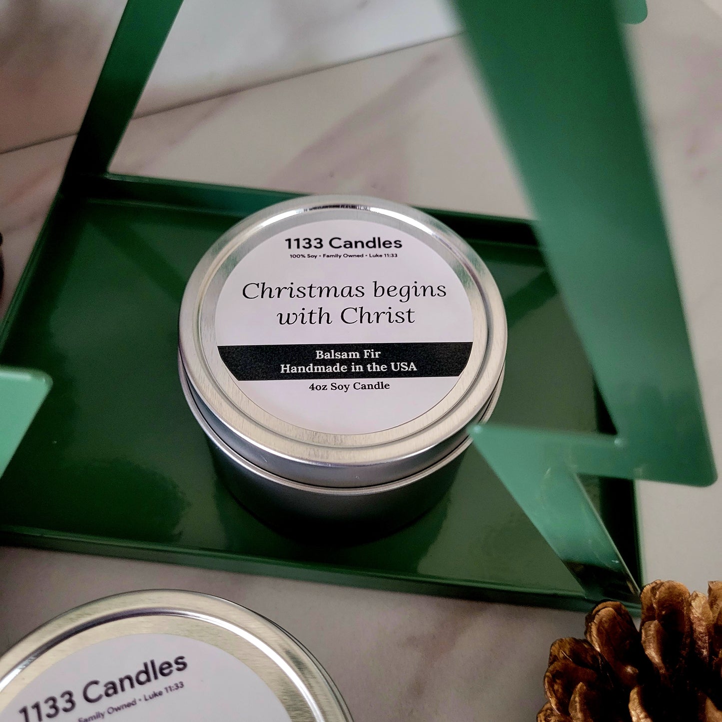 Balsam Fir 4oz Candle | Mini Christmas Candle