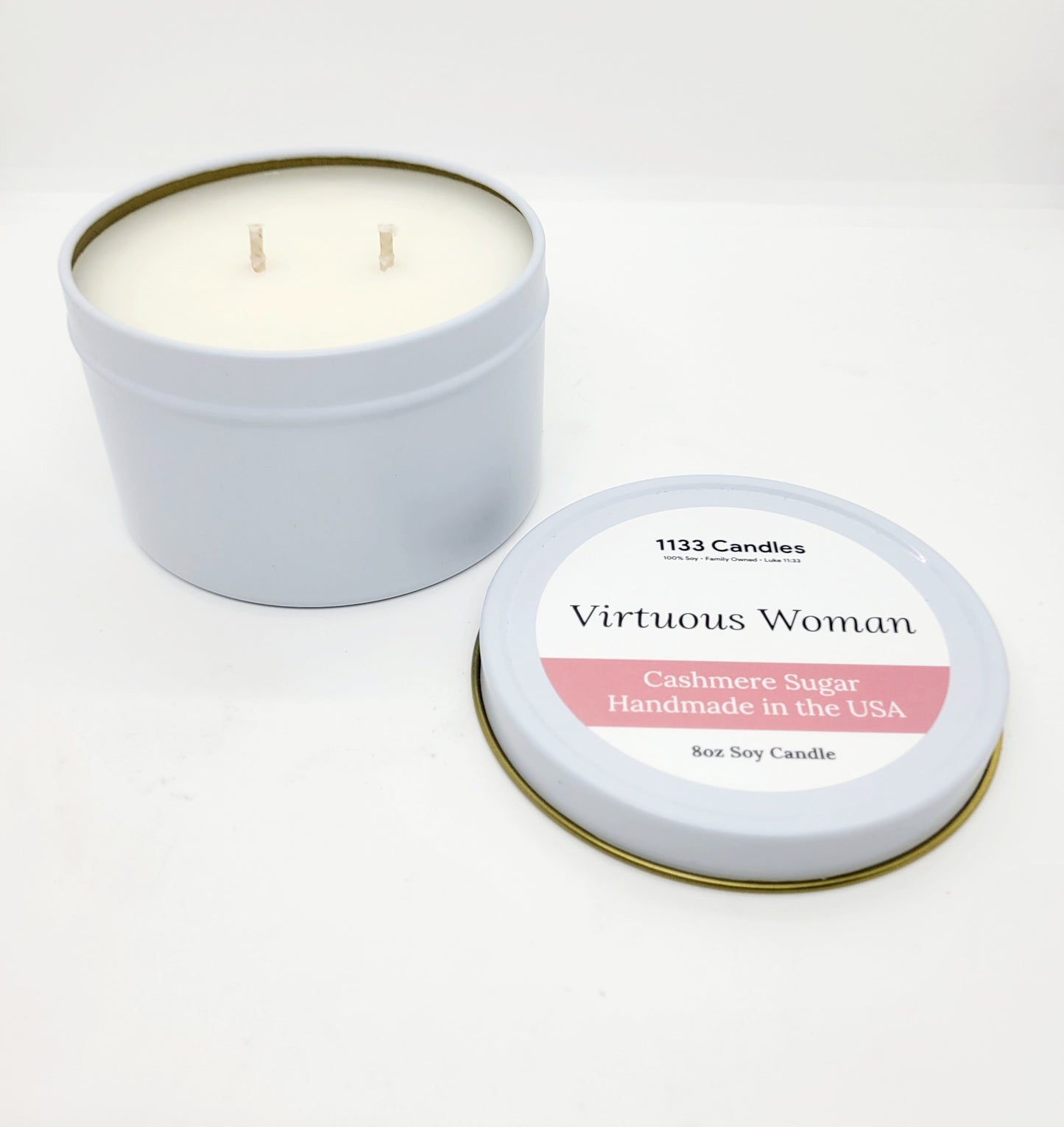 8oz Cashmere Sugar Soy Candle | Virtuous Woman Proverbs 31 Gift