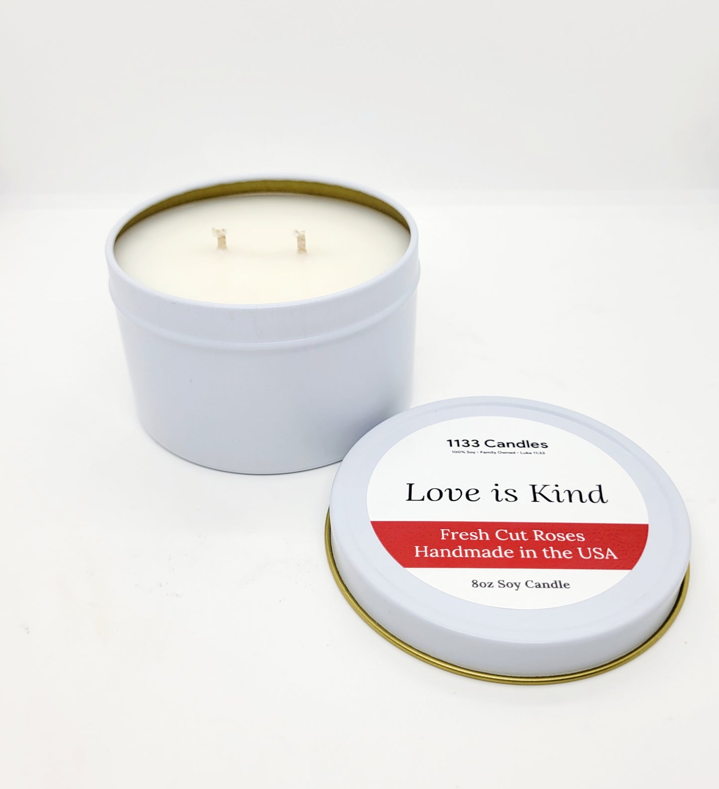 8oz Fresh Cut Roses Candle | Love is Kind Christian Candle